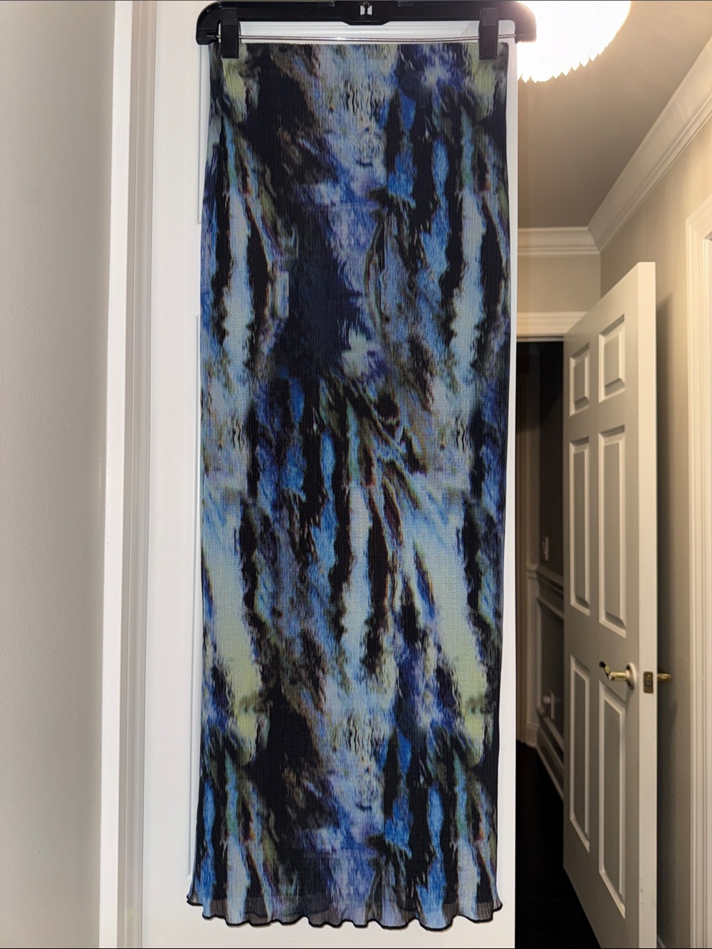 Topshop Blue and Black Abstract Wall Tapestry